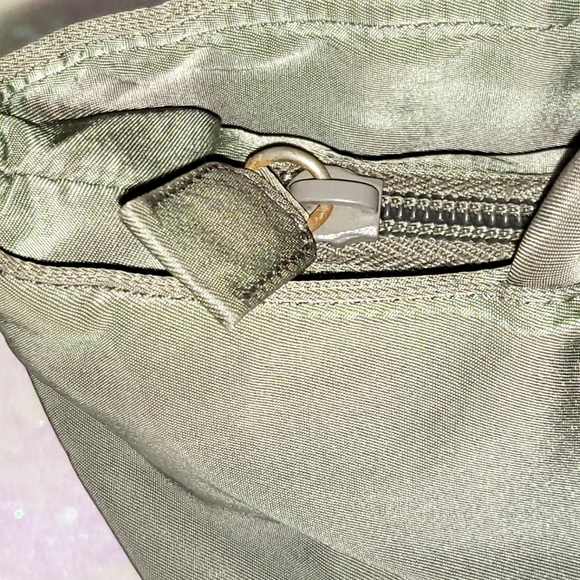 SOLD Authentic PRADA Green Nylon Tote Hand Bag Purse (Army Green) - Picture 4 of 7